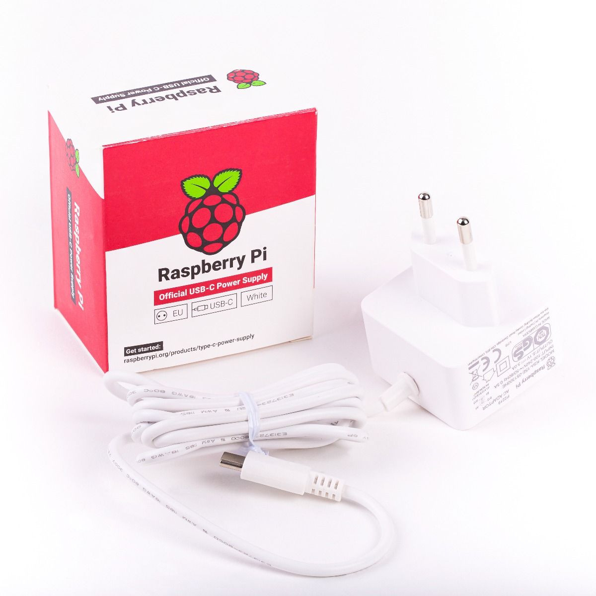 Raspberry Pi 15.3W USB-C Power Supply - Official  (For Raspberry Pi 4)