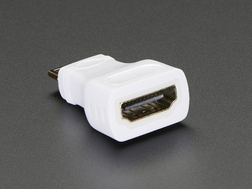 Official Raspberry Pi Mini HDMI Plug to Standard HDMI Jack Adapterl