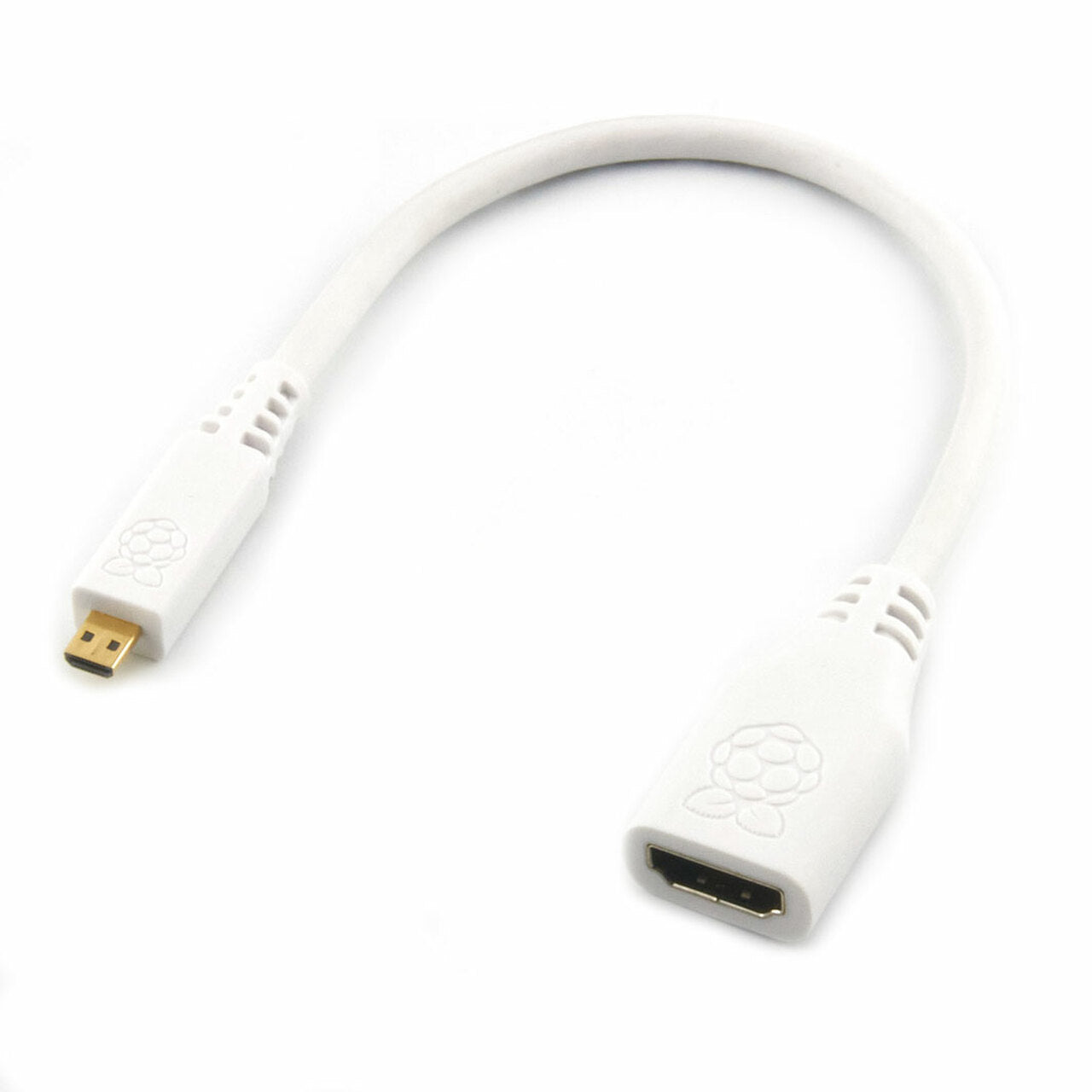Official Raspberry Pi Micro HDMI to Standard HDMI Adapter, White