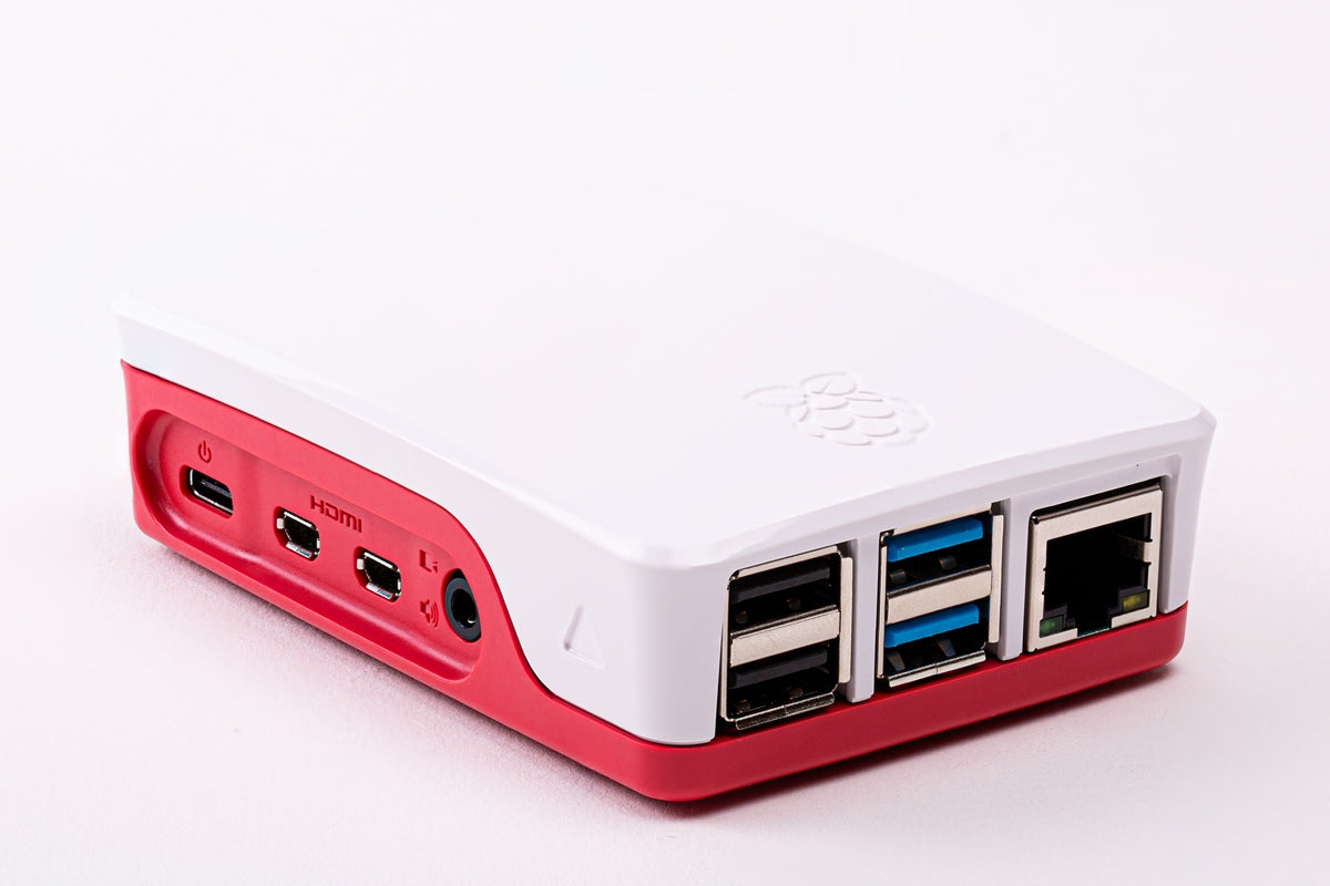 Official Raspberry Pi 4 Case- Red & White – silverlineindia