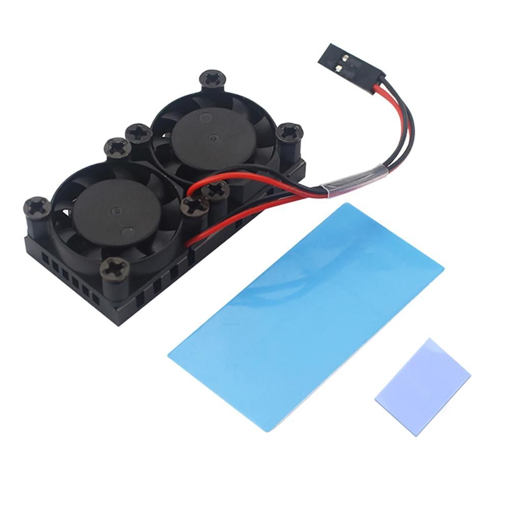 5V Dual Cooling Fan For Raspberry Pi 4 Radiator with Thermal Adhesive