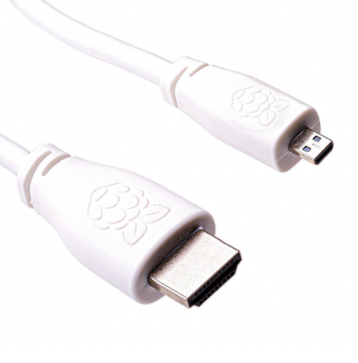 Official Raspberry Pi Micro HDMI to Standard HDMI (A/M) Cable- 2m, White