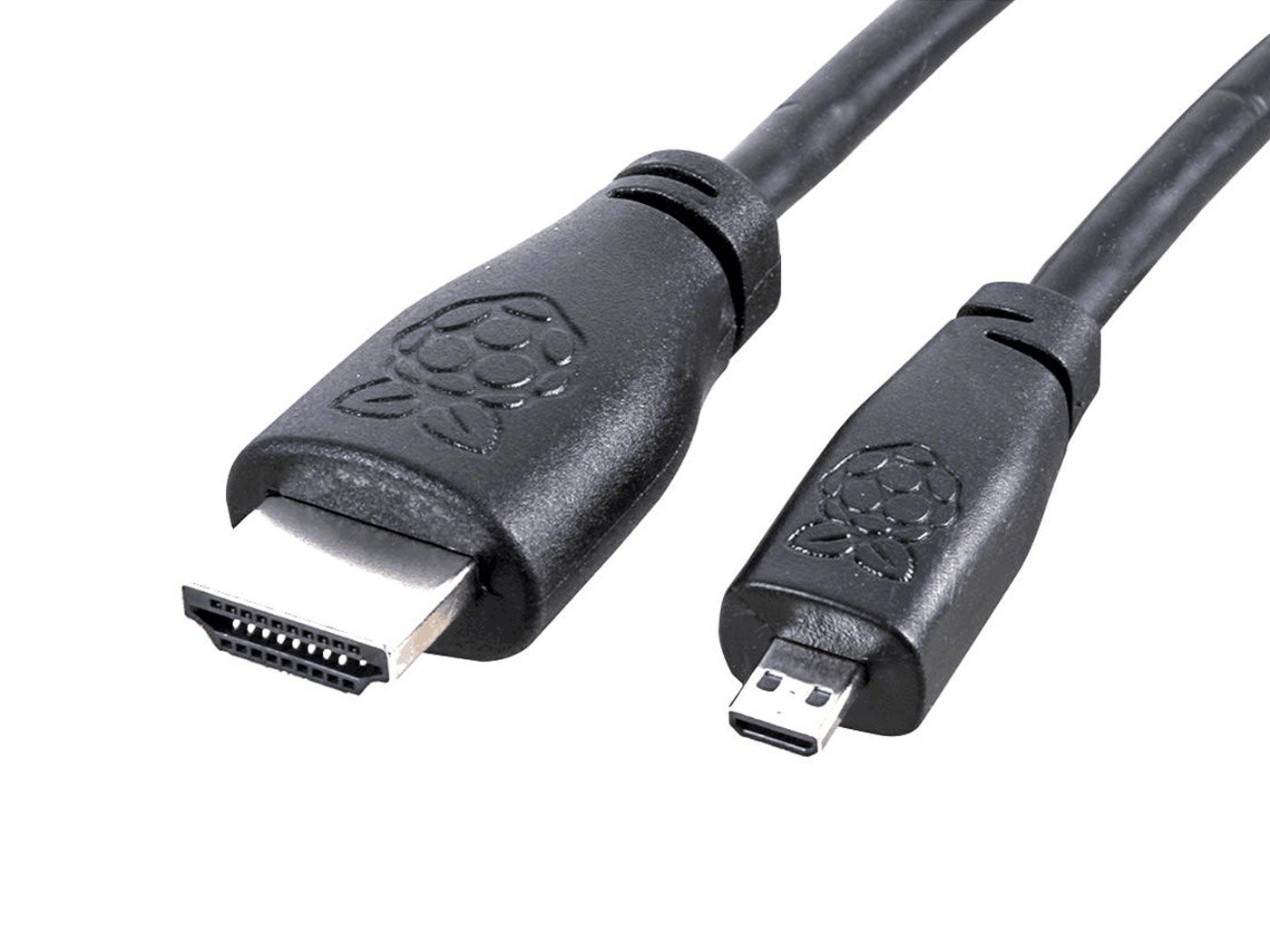 Official Raspberry Pi Micro HDMI to Standard HDMI (A/M) Cable- 1m, Black