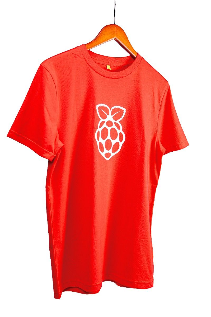 Raspberry Pi Official Red T-Shirt Size -M – silverlineindia