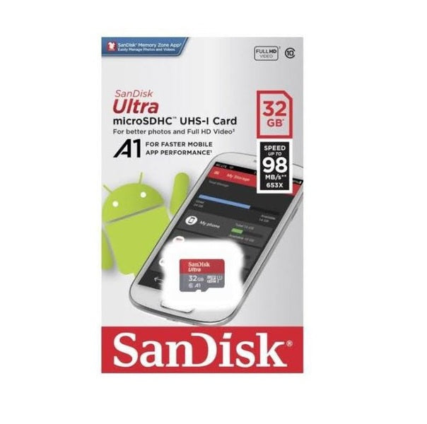 Official SanDisk Micro SD/SDHC 32GB Class 10 Memory Card